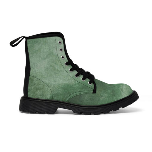 Green Lace Ornament Canvas Boots - Image 3