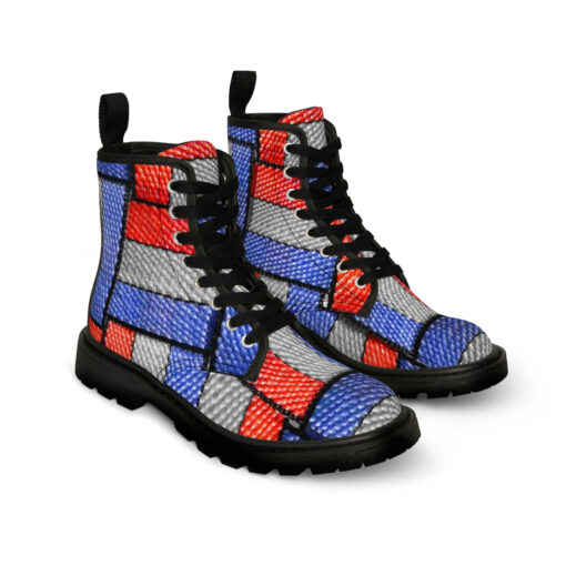 Colored Straps Canvas Boots