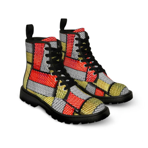 Colored Straps Canvas Boots