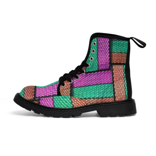 Colored Straps Canvas Boots - Image 2