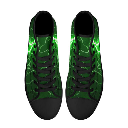 Green Lightnings High-Top Canvas Shoes - Image 3