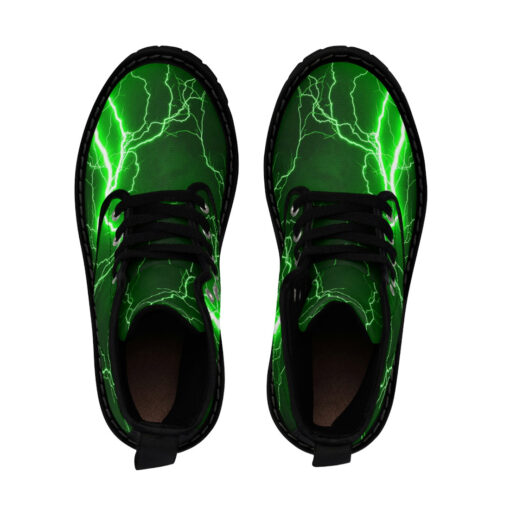 Green Lightnings Canvas Boots - Image 4