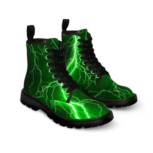 Green Lightnings Canvas Boots