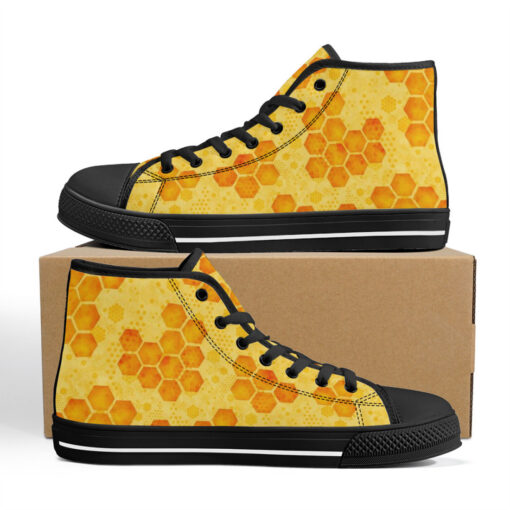 Bee Honeycombs High-Top Canvas Shoes