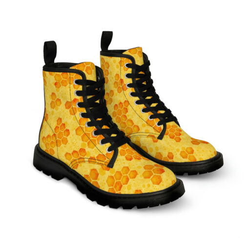 Bee Honeycombs Canvas Boots