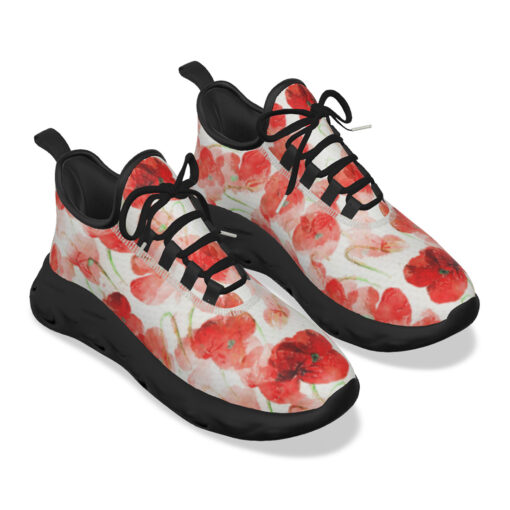 Red Poppies Flowers Sports Shoes - Image 5