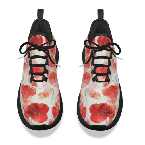 Red Poppies Flowers Sports Shoes - Image 4