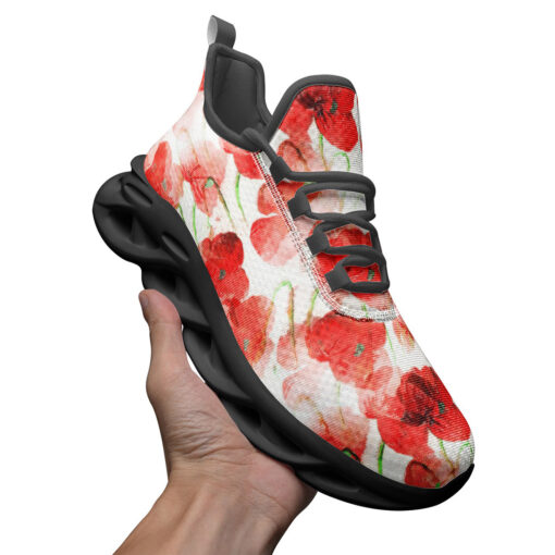 Red Poppies Flowers Sports Shoes - Image 3