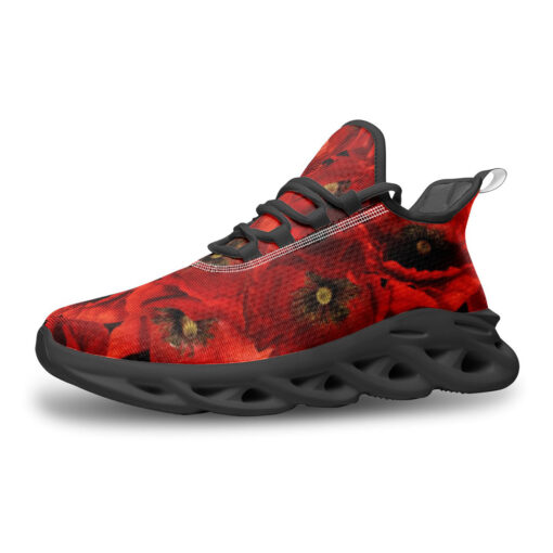 Red Poppies Flowers Sports Shoes