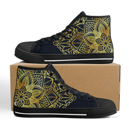 Mandala Ethnic Ornament High-Top Canvas Shoes