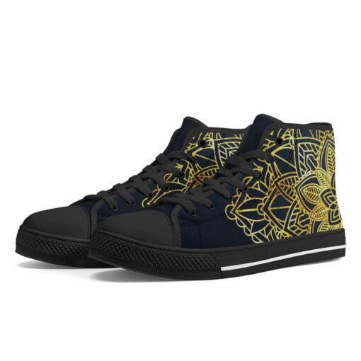 Mandala Ethnic Ornament High-Top Canvas Shoes - Image 2