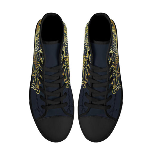 Mandala Ethnic Ornament High-Top Canvas Shoes - Image 3