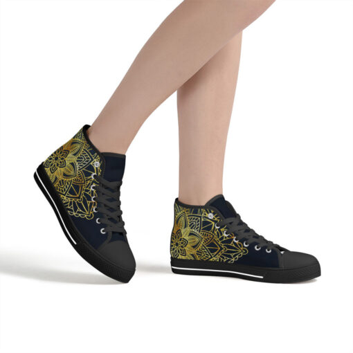 Mandala Ethnic Ornament High-Top Canvas Shoes - Image 7