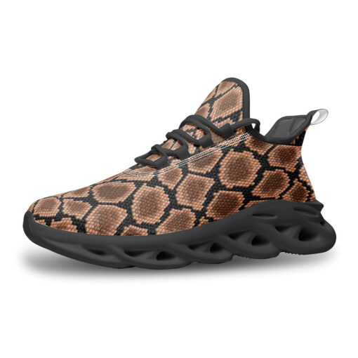 Brown Snake Ornament Sports Shoes