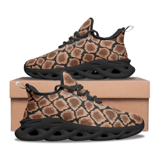 Brown Snake Ornament Sports Shoes - Image 2