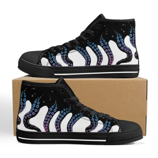 Tentacles Art High-Top Canvas Shoes