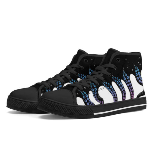 Tentacles Art High-Top Canvas Shoes - Image 2