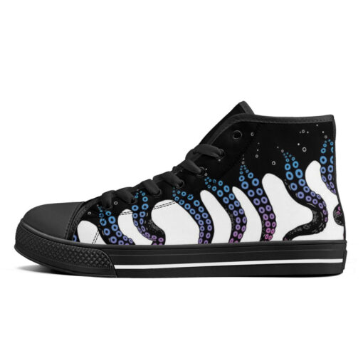 Tentacles Art High-Top Canvas Shoes - Image 4