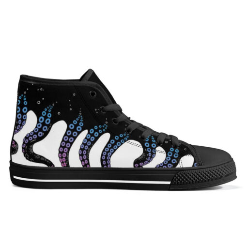 Tentacles Art High-Top Canvas Shoes - Image 5