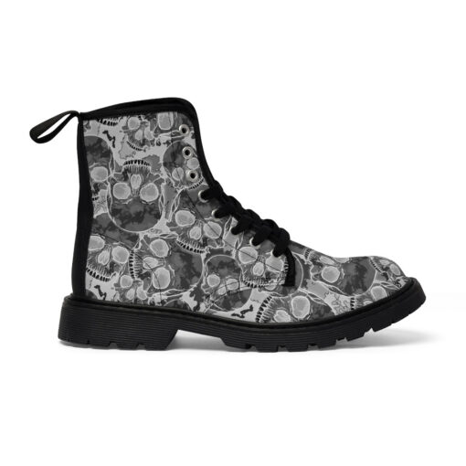 Inverted Skulls Camouflage Canvas Boots - Image 3