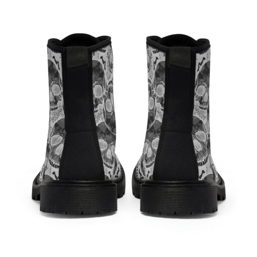 Inverted Skulls Camouflage Canvas Boots - Image 4