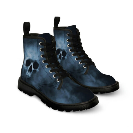 Smoke Cloud Scary Skull Canvas Boots