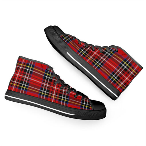 Classic Red Tartan High-Top Canvas Shoes - Image 6