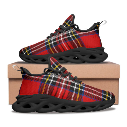 Classic Red Tartan Sports Shoes - Image 2