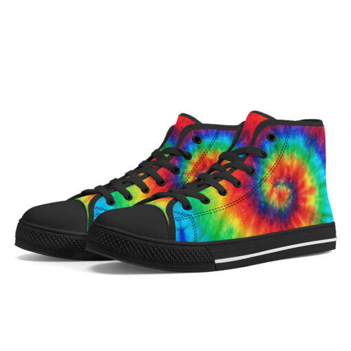 Tie Dye Style High-Top Canvas Shoes - Image 2