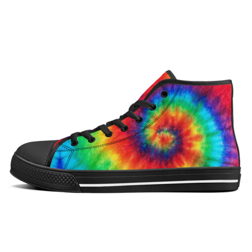 Tie Dye Style High-Top Canvas Shoes - Image 4