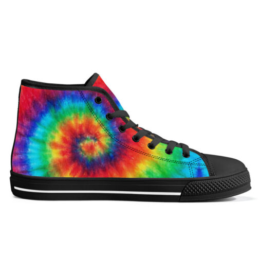 Tie Dye Style High-Top Canvas Shoes - Image 5