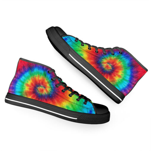 Tie Dye Style High-Top Canvas Shoes - Image 6