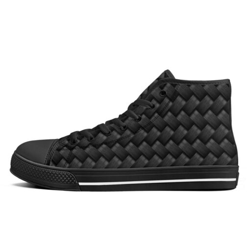 Carbon Fiber Texture High-Top Canvas Shoes - Image 4