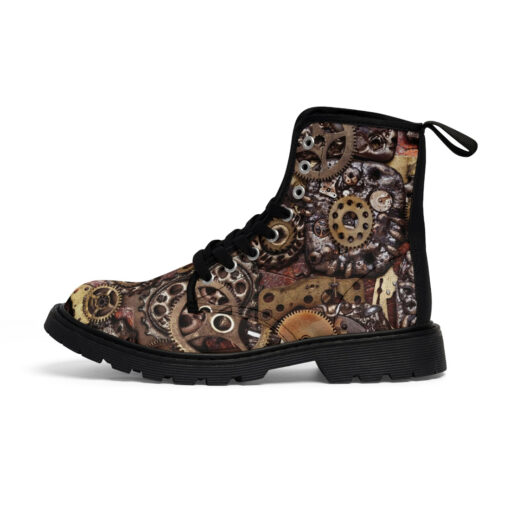 Steampunk Gears Canvas Boots - Image 2