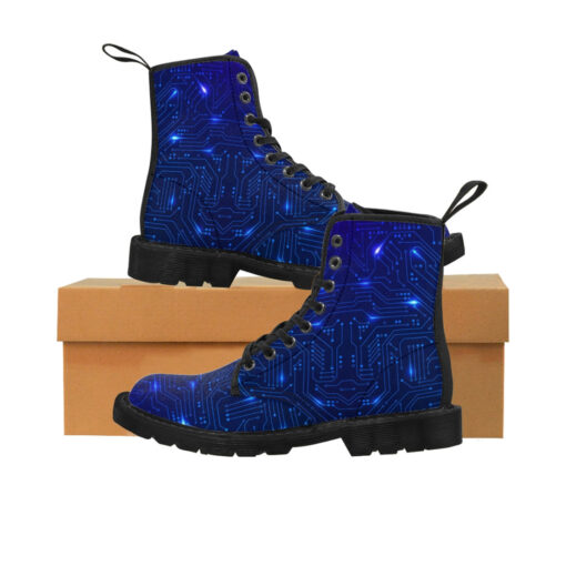 Futuristic Hi-tech Board Canvas Boots - Image 4