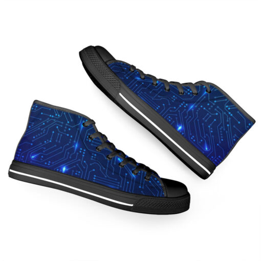 Futuristic Hi-tech Board High-Top Canvas Shoes - Image 6