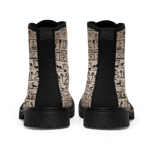 Egyptian Hieroglyphs Canvas Boots - Image 5