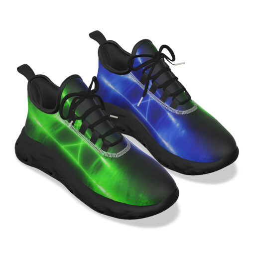 Blue Green Sci-Fi Neon Light Sports Shoes - Image 5