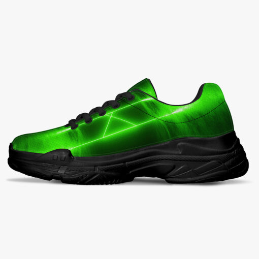 Blue Green Sci-Fi Neon Light Running Shoes - Image 4