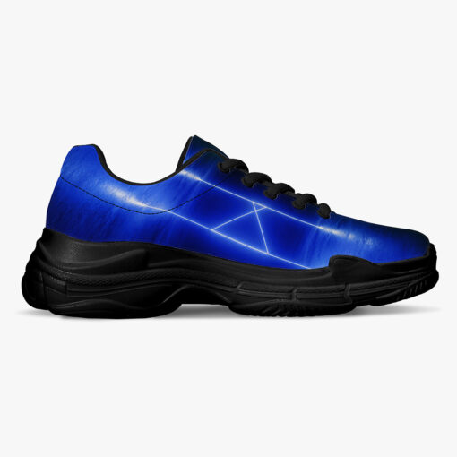 Blue Green Sci-Fi Neon Light Running Shoes - Image 5