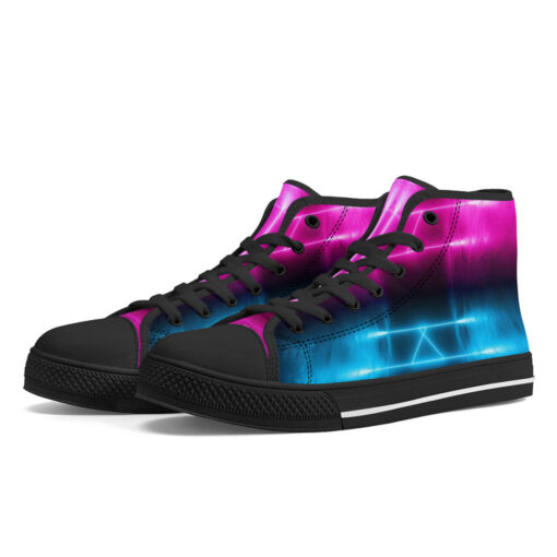 High-Top Shoes Sci-Fi Neon Pink Blue - Image 2