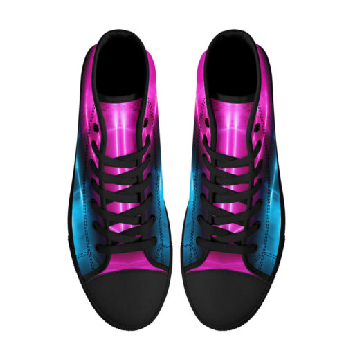 High-Top Shoes Sci-Fi Neon Pink Blue - Image 3