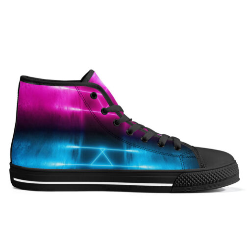 High-Top Shoes Sci-Fi Neon Pink Blue - Image 5