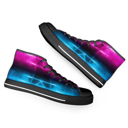 High-Top Shoes Sci-Fi Neon Pink Blue - Image 6