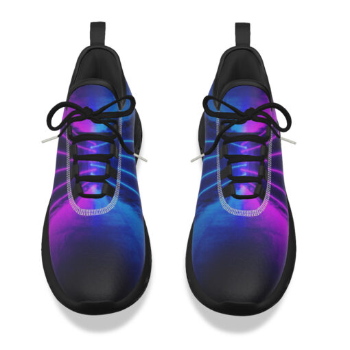 Blue Purple Futuristic Glowing Neon Sports Shoes - Image 4