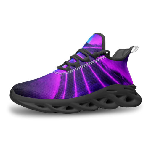 Blue Purple Futuristic Glowing Neon Sports Shoes