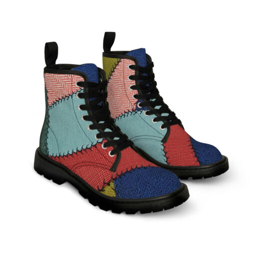 Cloth Patchwork Art Canvas Boots