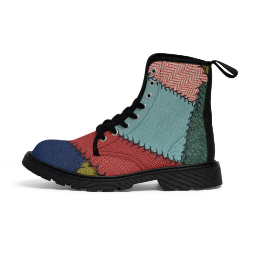 Cloth Patchwork Art Canvas Boots - Image 2