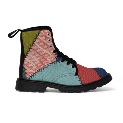 Cloth Patchwork Art Canvas Boots - Image 3