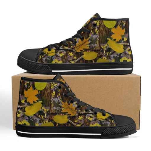 Natural Camouflage High-Top Canvas Shoes